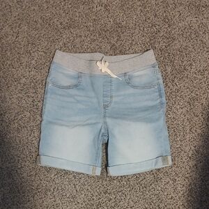 WONDER NATION Light Blue Denim Shorts with Gray Waistband